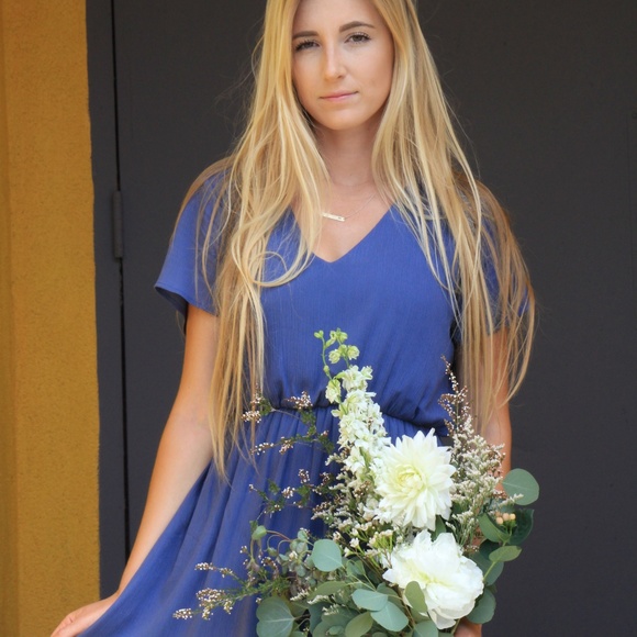 NWT Blue Bridesmaid Dress - Picture 1 of 6